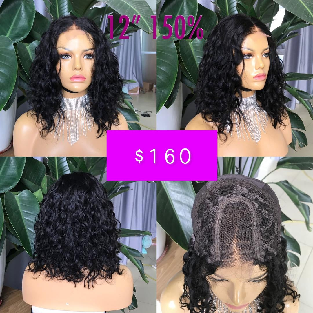 12" Wavy Lace Closure Wig