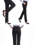 Women Trousers High Waist Straight Button Lady Casual Pants Solid